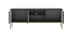 MEGSTYL Szafka RTV 150cm złoty stelaż - czarny mat ASPEN 01 2890
